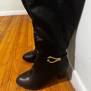 Dexflex Comfort Faux Leather Knee High Heeled Boot 10W